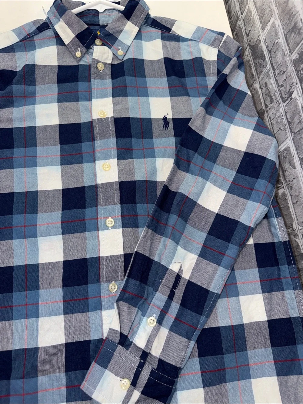 Ralph Lauren Blue Plaid Button-Down Shirt
